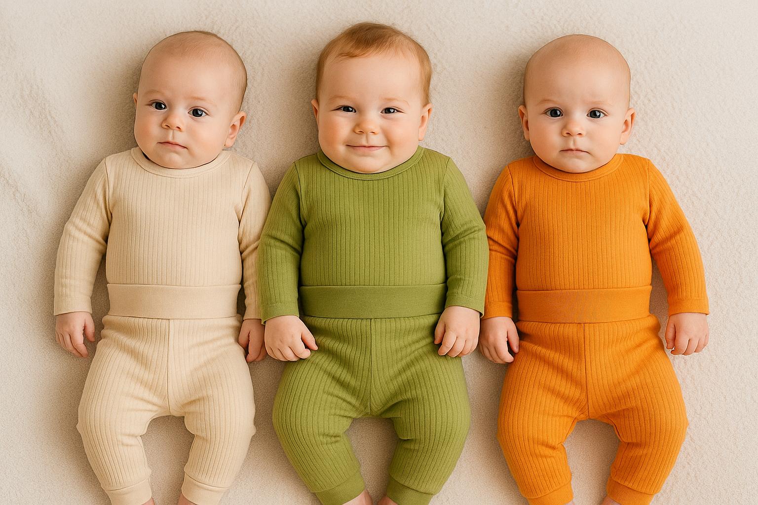 3'lü Unisex Pamuklu Raporlu Bebek Basic Body Pantolon Takım - Çok Renkli