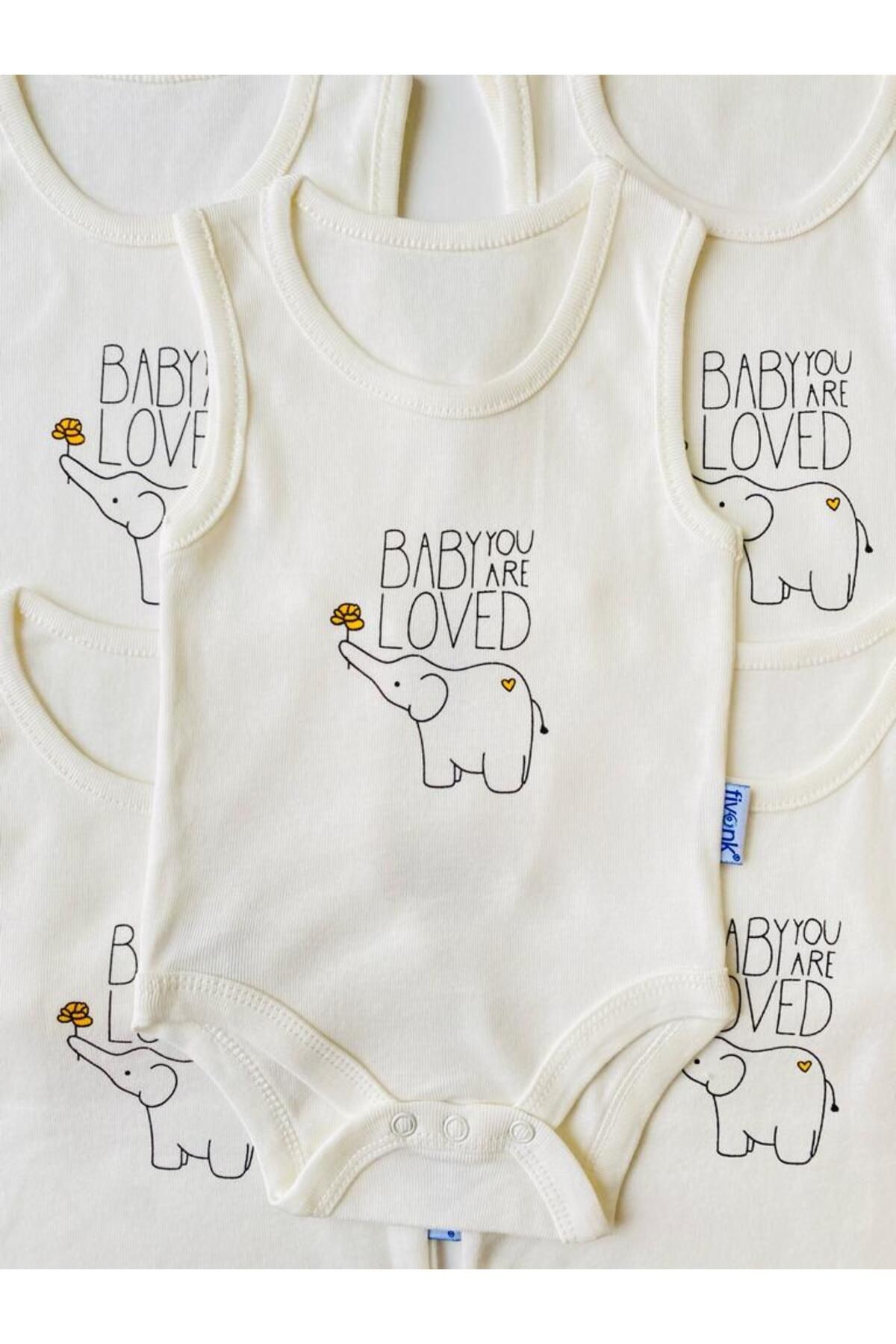 5'li Fil Desenli Bebek Atlet Body