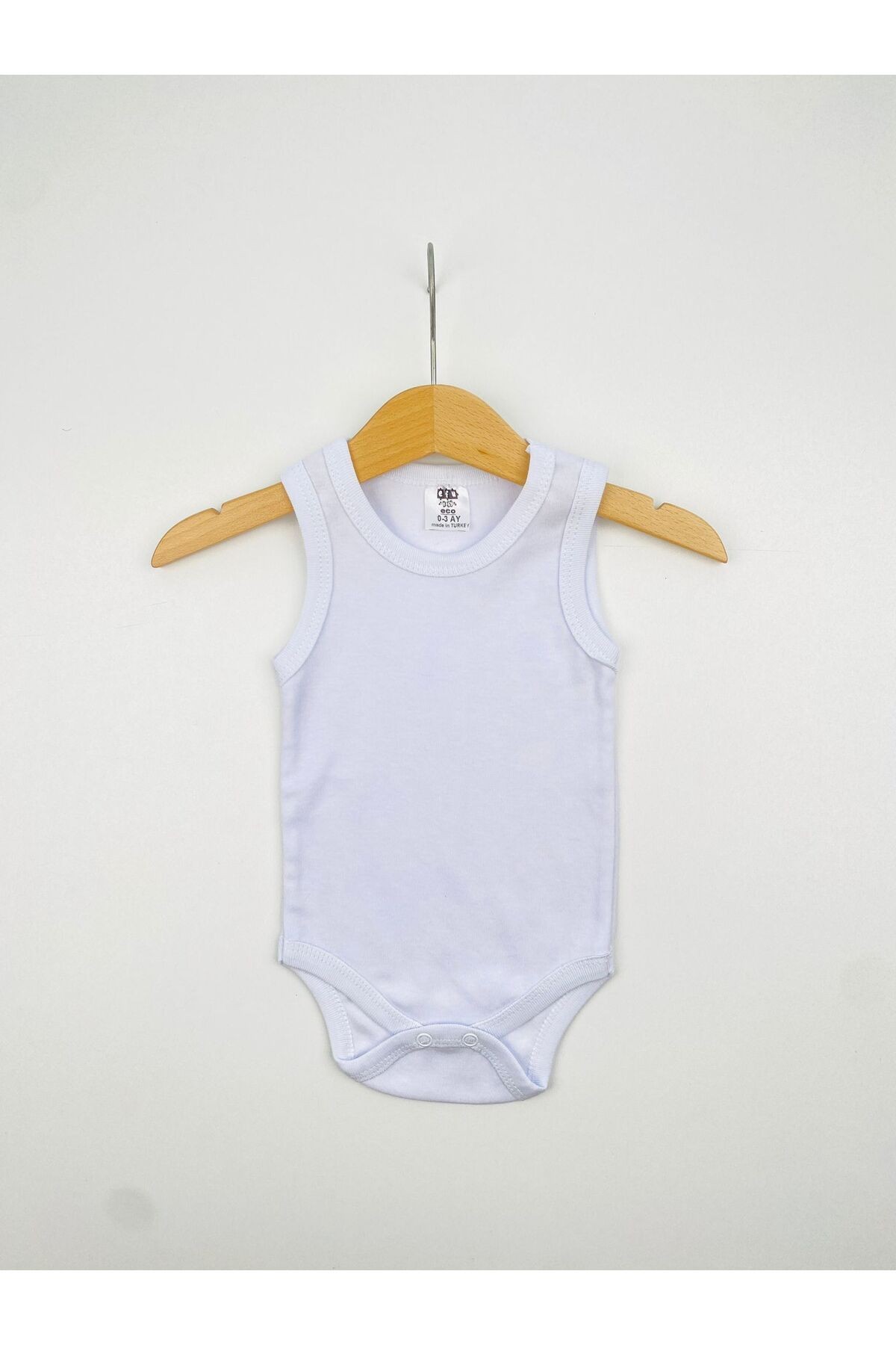 5'li Askılı Unisex Pamuklu Penye Atlet Body Beyaz