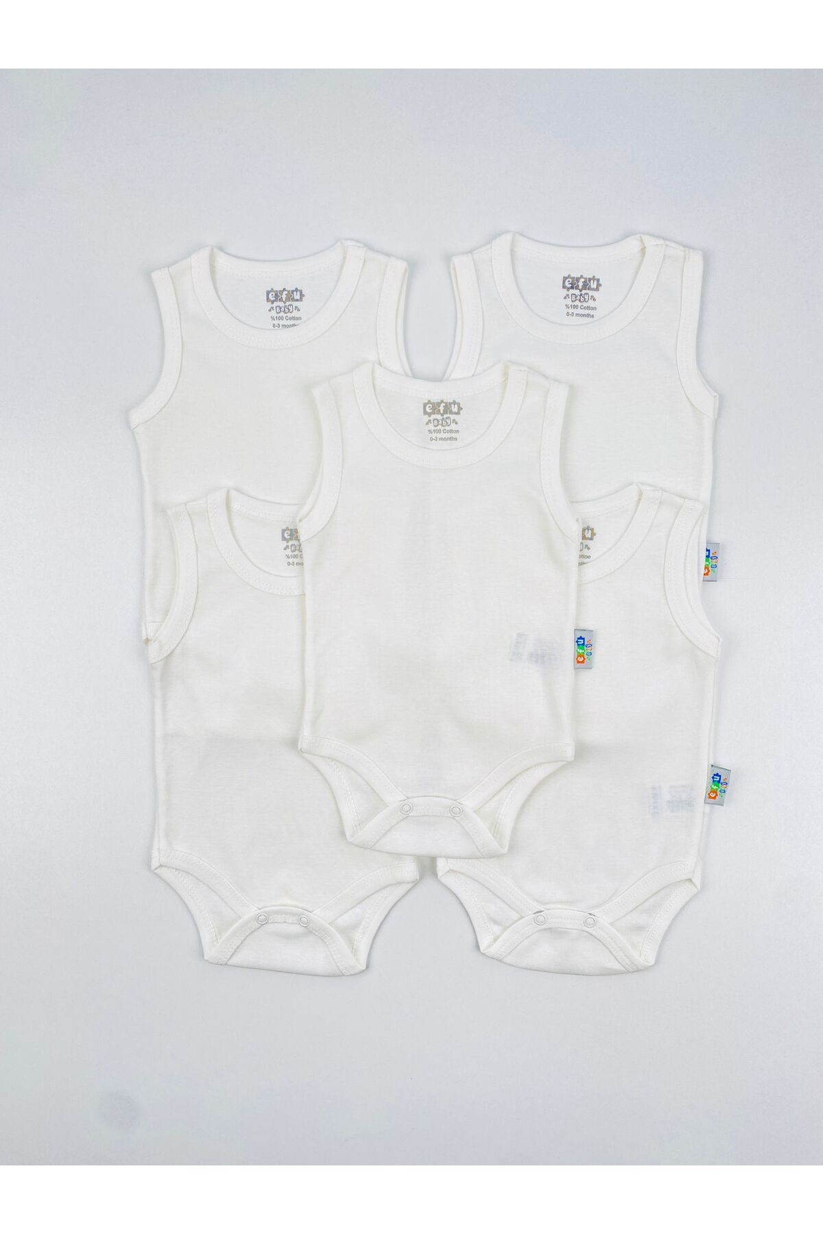 5'li %100 Pamuklu Unisex Bebek Body