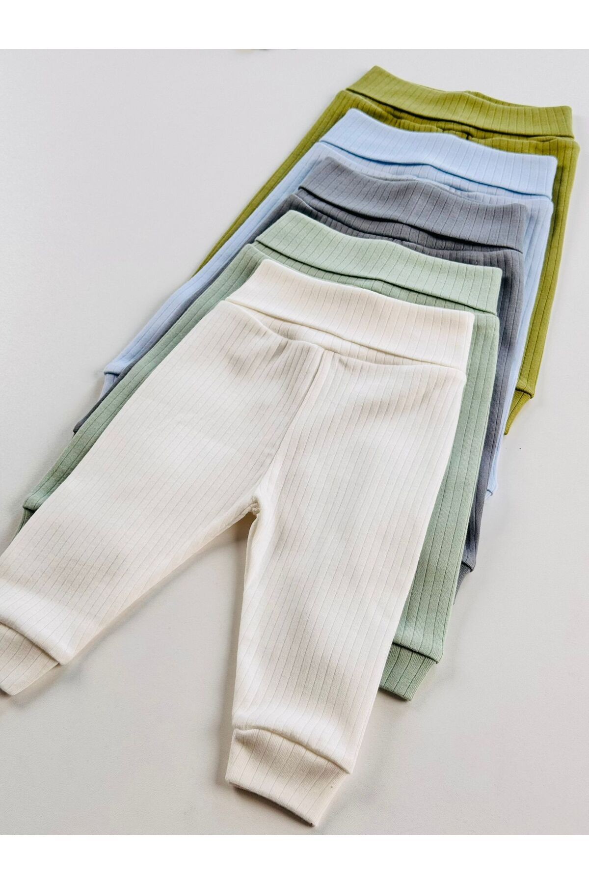 5'li %100 Pamuklu Raporlu Unisex Basic Bebek Pantolon