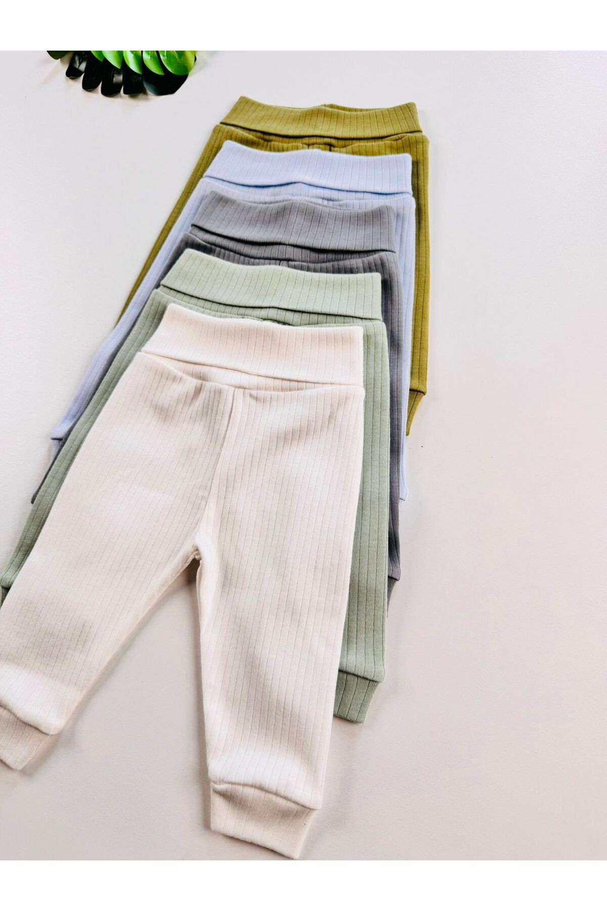 5'li %100 Pamuklu Raporlu Unisex Basic Bebek Pantolon