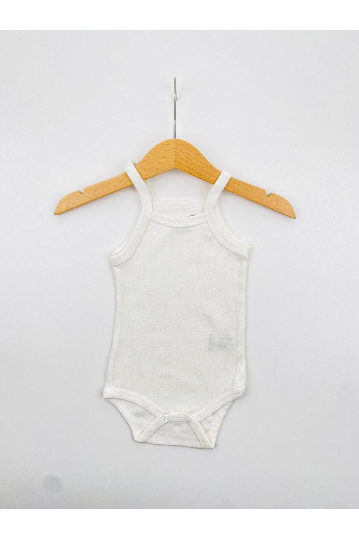 5'li İp Askılı Jakarlı Pamuklu Kız Bebek Atlet Body