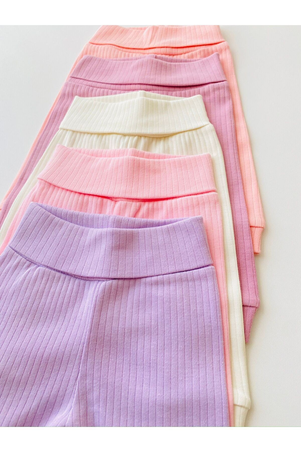 5'li %100 Pamuklu Raporlu Beli Lastikli Basic Pantolon