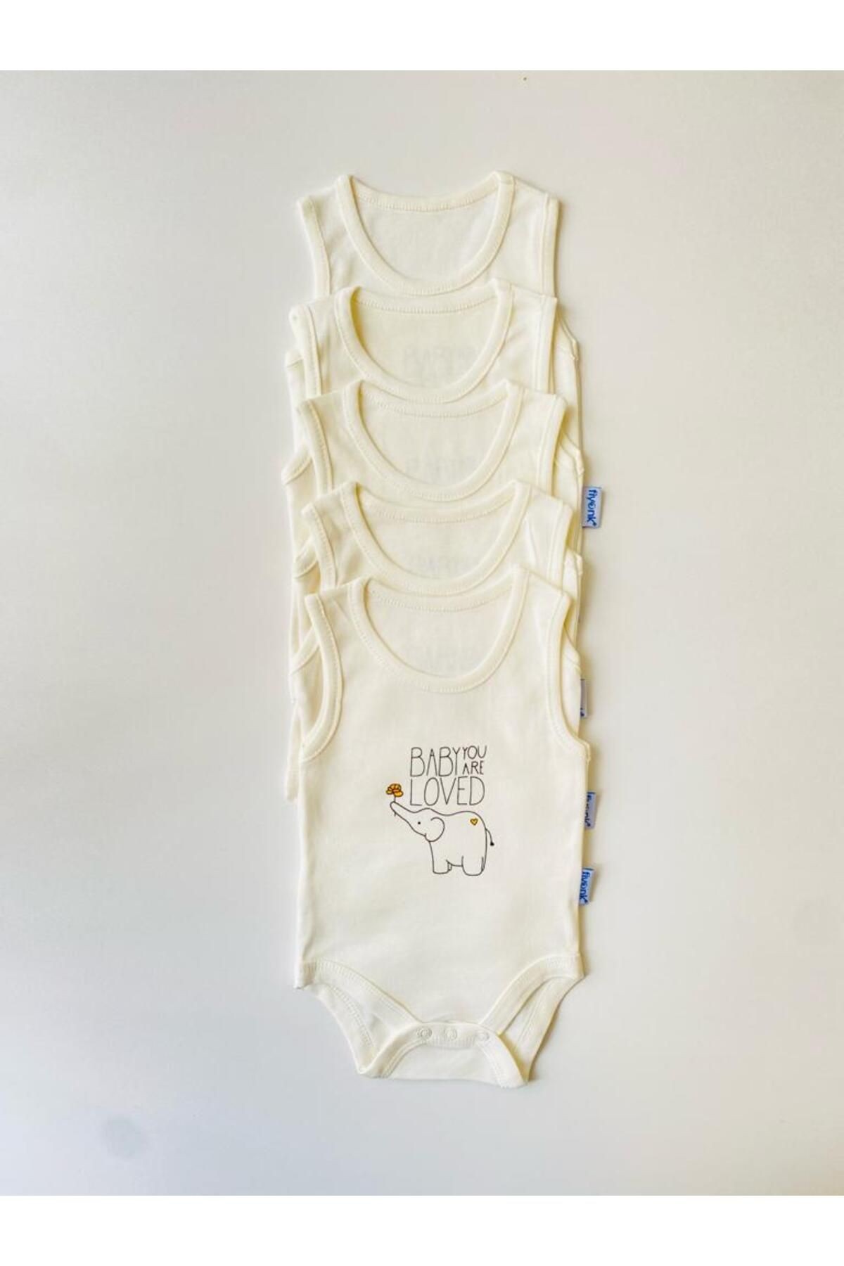 5'li Fil Desenli Bebek Atlet Body