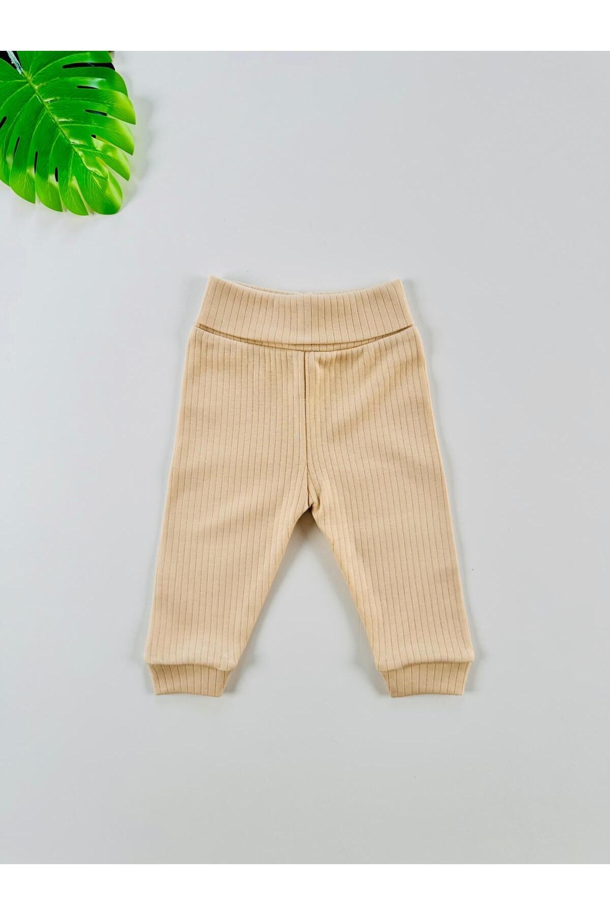 3'lü %100 Pamuklu Unisex Raporlu Basic Bebek Pantolon