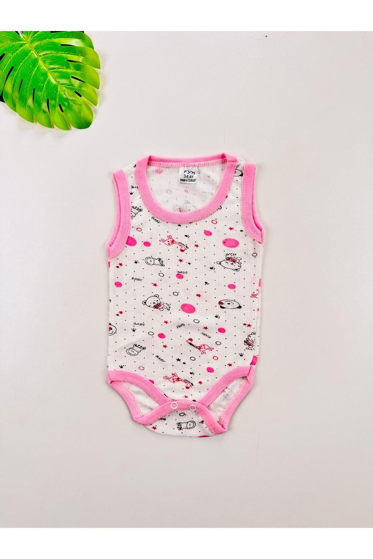 4'lü Ekonomik Esnek Kız Bebek Atlet Body