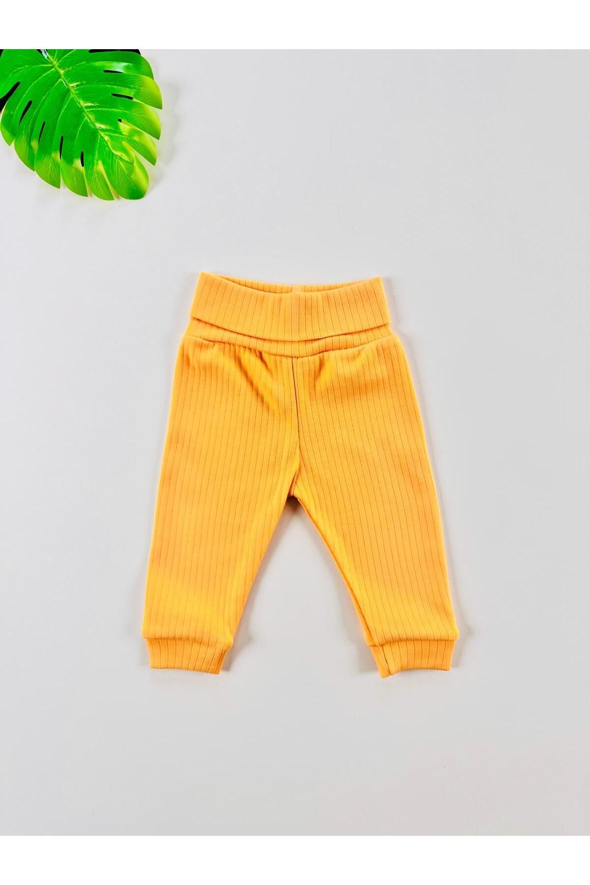 3'lü %100 Pamuklu Unisex Raporlu Basic Bebek Pantolon