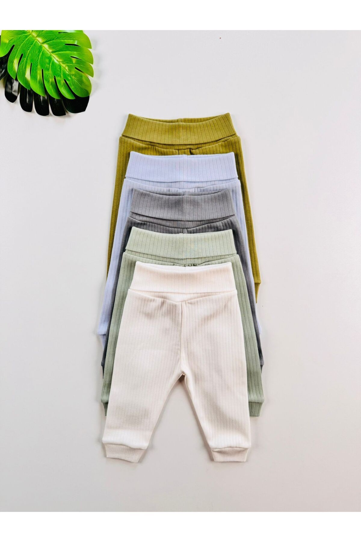 5'li %100 Pamuklu Raporlu Unisex Basic Bebek Pantolon