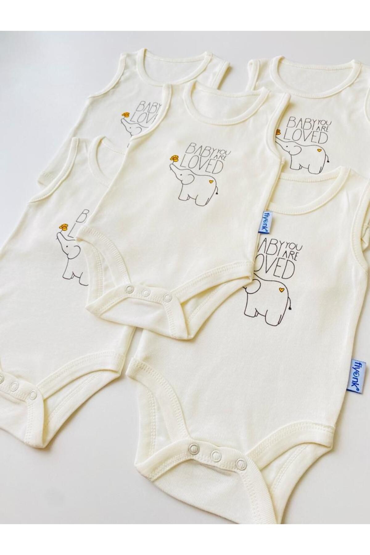 5'li Fil Desenli Bebek Atlet Body