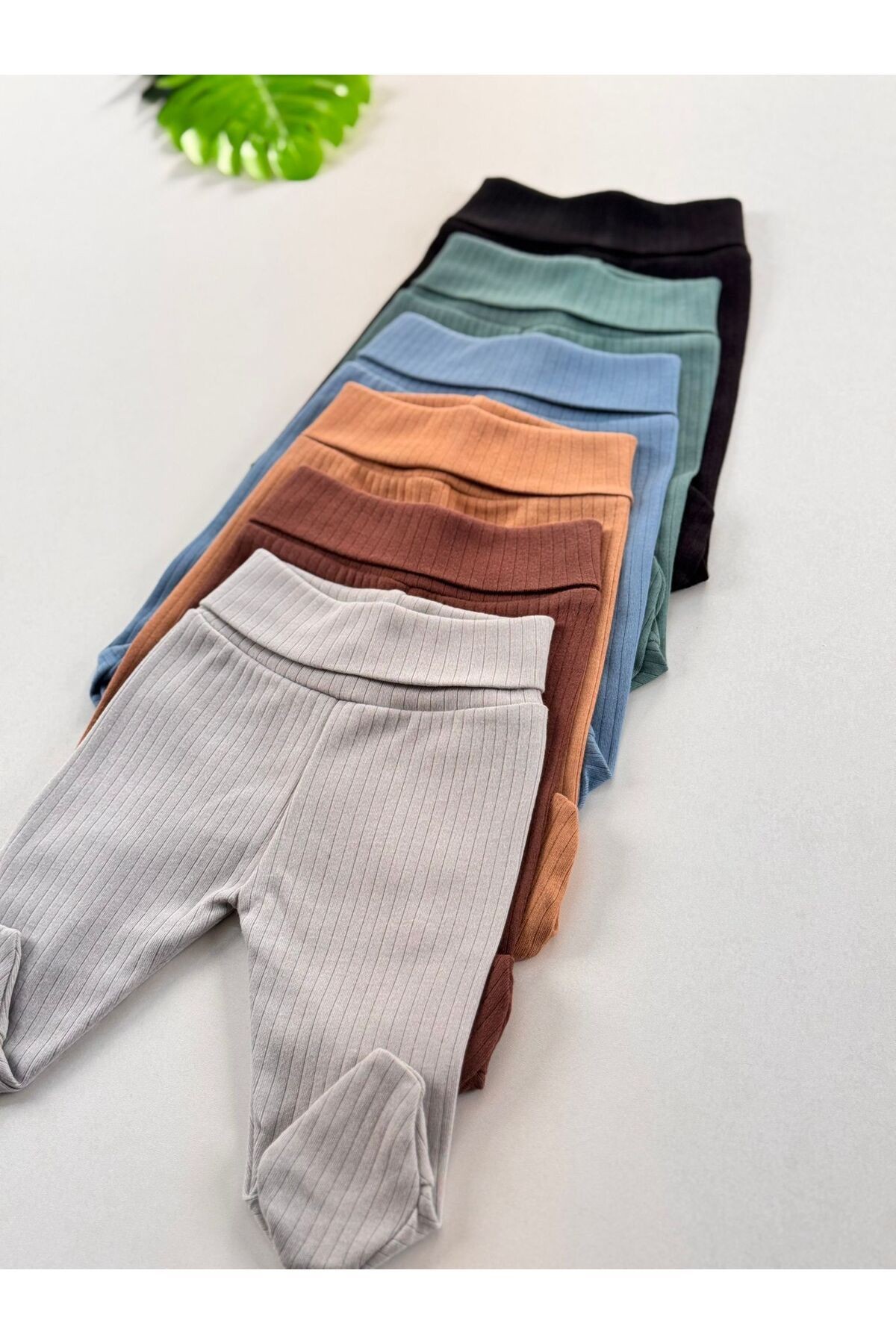 6'lı %100 Pamuklu Raporlu Unisex Basic Patikli Bebek Pantolon