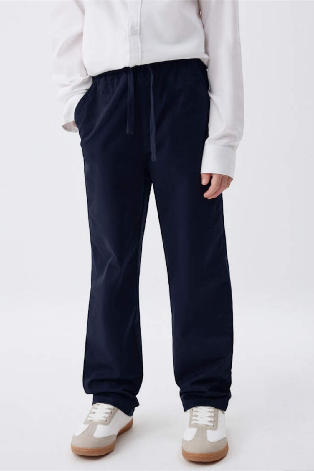  Erkek Çocuk Standart Paça Gabardin Lacivert Okul Pantolon
