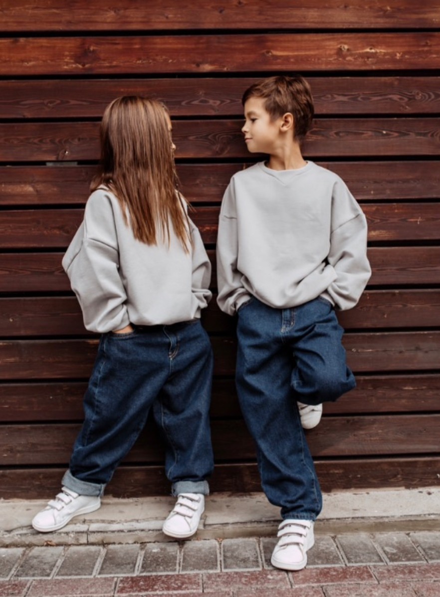SeoulFit Rahat Çocuk Denim Pantolon – Koyu Mavi, 3-8 Yaş