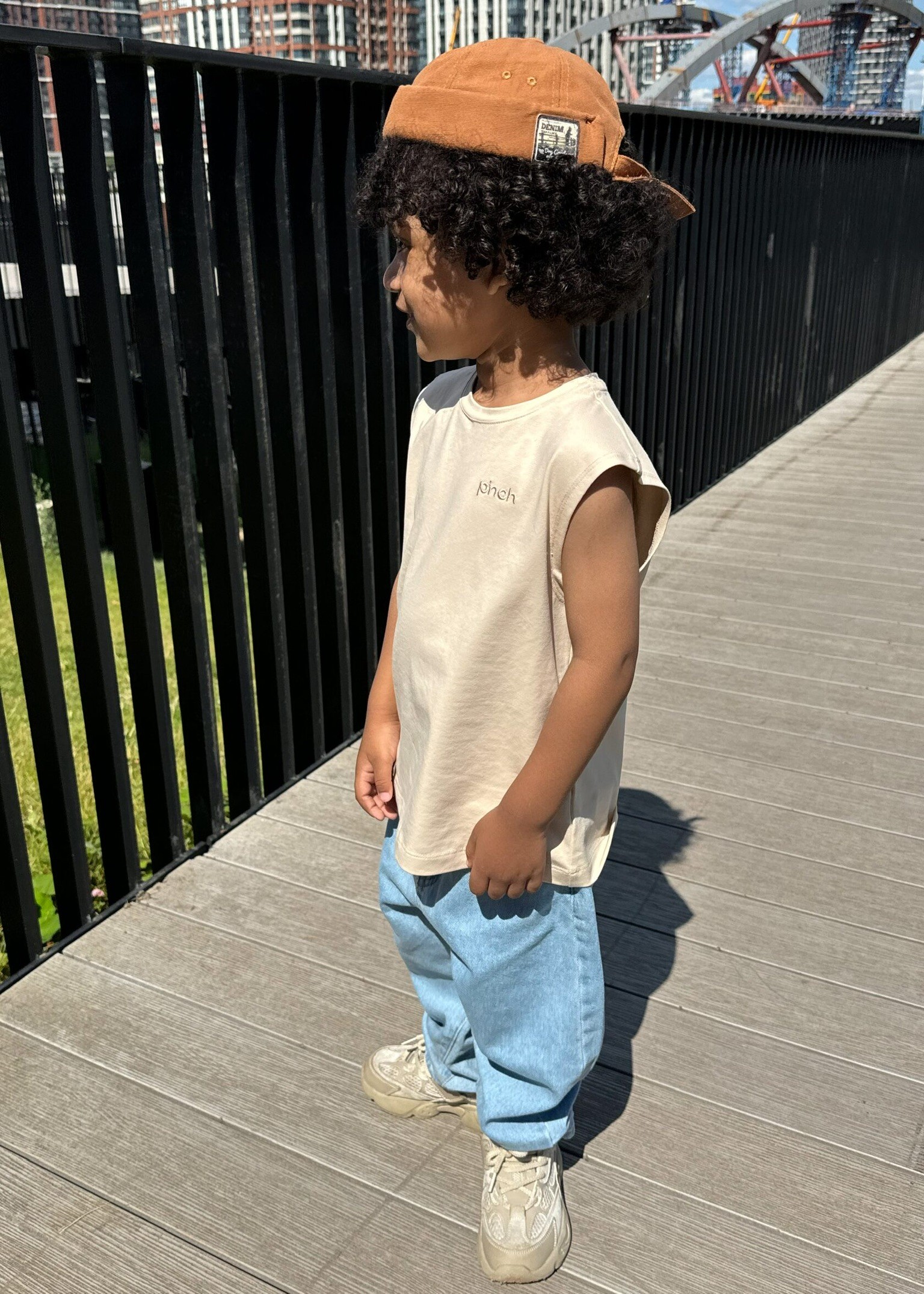 Unisex Çocuk Oversize Kore Tarzı Jean Pantolon (1-7 Yaş)