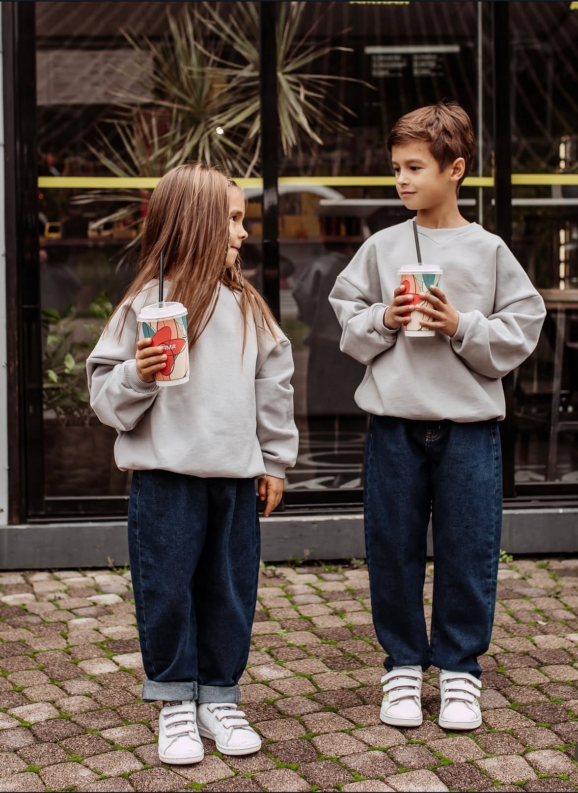 SeoulFit Rahat Çocuk Denim Pantolon – Koyu Mavi, 3-8 Yaş