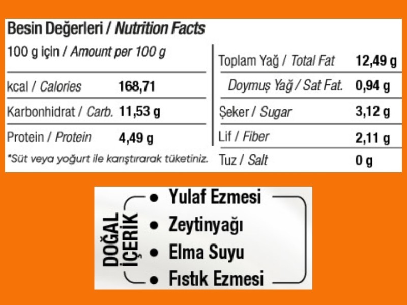 Fıstık Ezmeli Sade Granola 350 g.