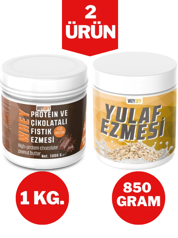 Whey Proteinli Fıstık Ezmesi ve Yulaf Ezmesi