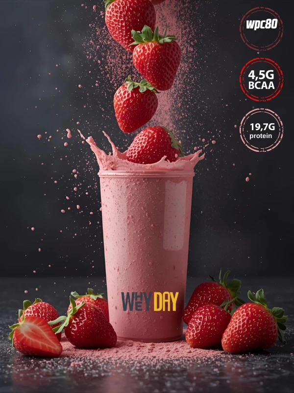 WHEY POWDER ÇİLEK AROMALI 500 G.