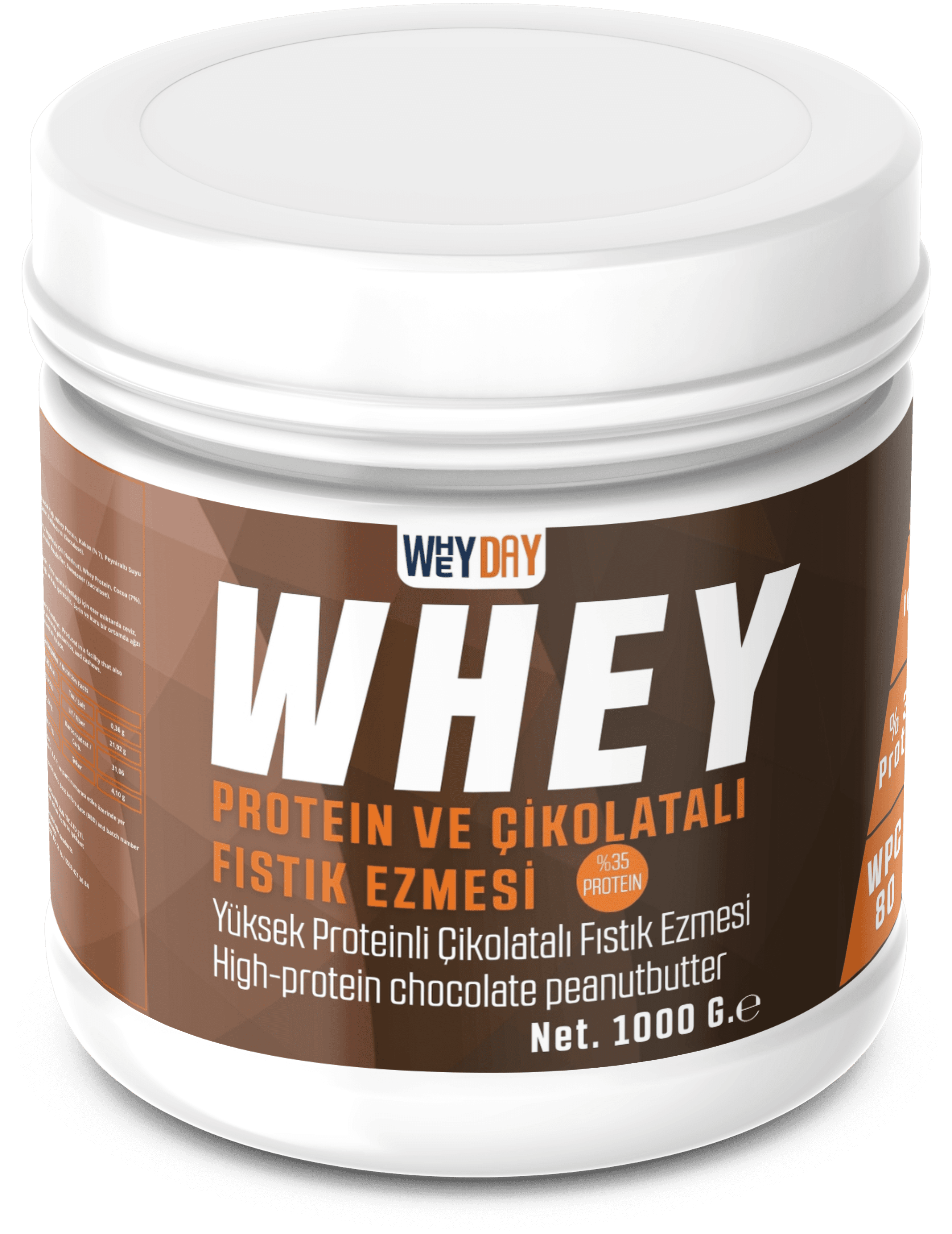 Whey Proteinli Çikolatalı Fıstık Ezmesi 1 kg.