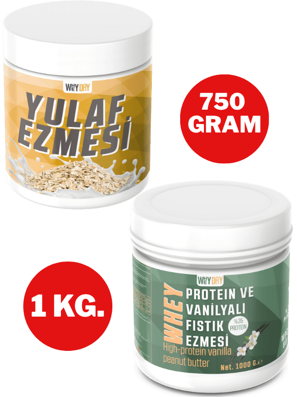 Whey Proteinli Vanilyalı Fıstık Ezmesi ve Yulaf Ezmesi