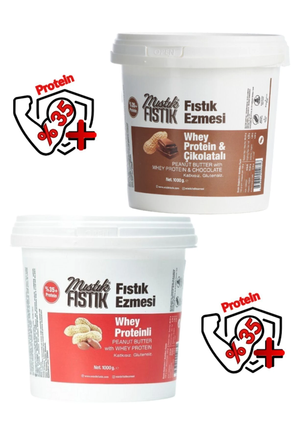 Whey Proteinli 2'li Paket (Çikolata ve Vanilya)