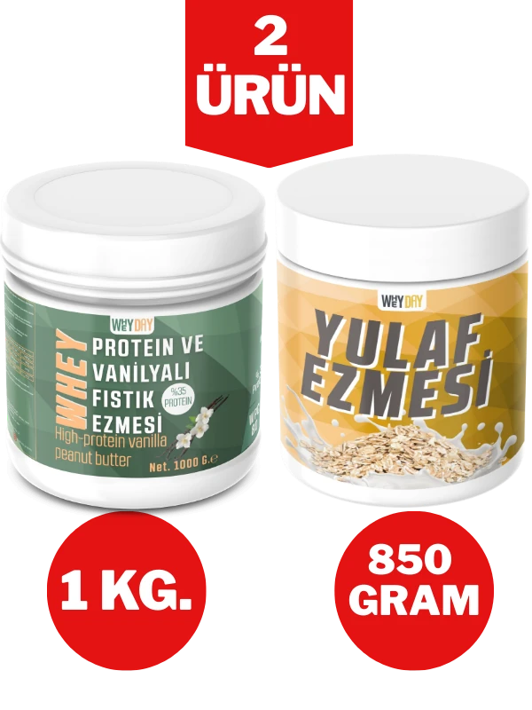 Whey Proteinli Vanilyalı Fıstık Ezmesi ve Yulaf Ezmesi