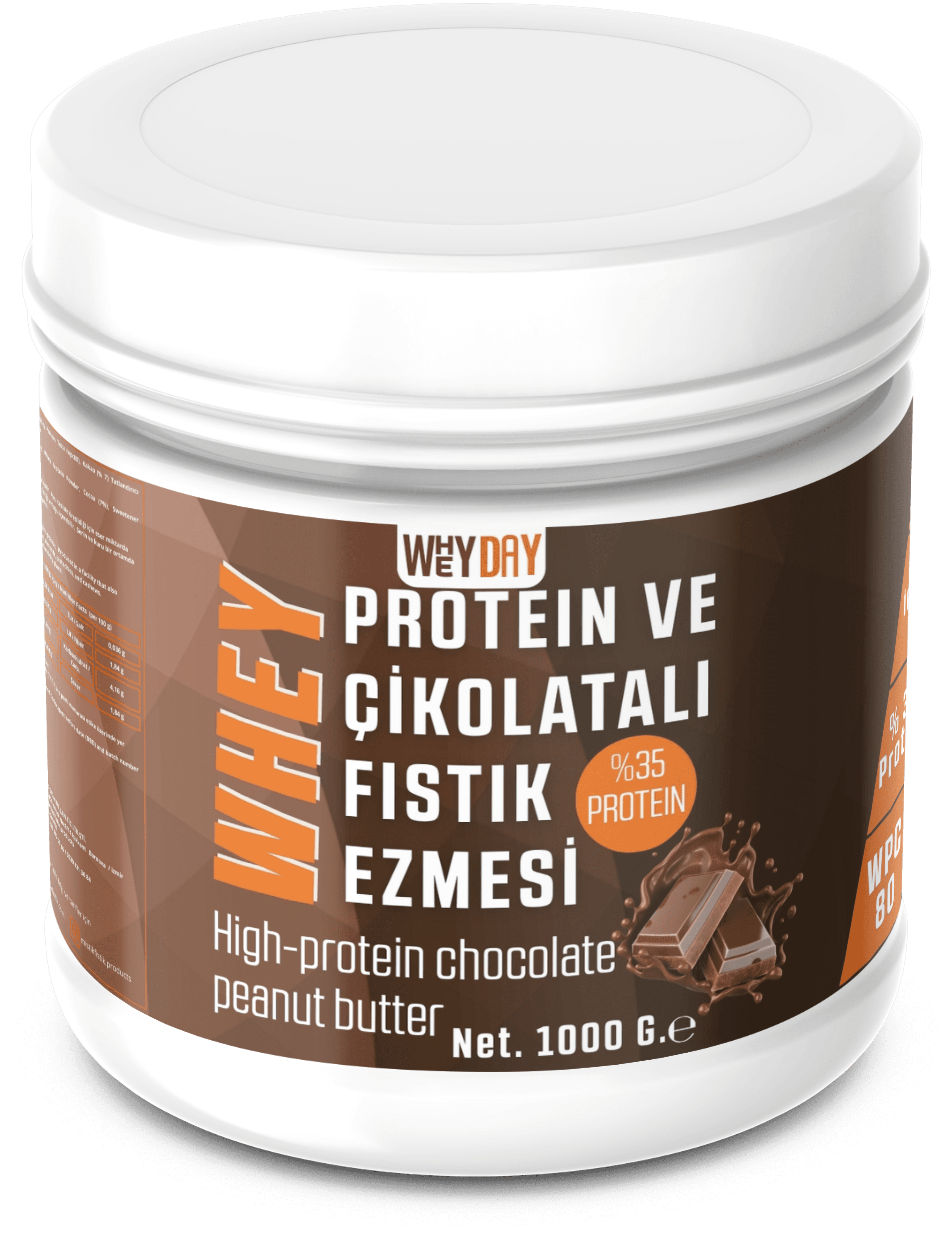 Whey Proteinli Çikolatalı Fıstık Ezmesi 1 kg.