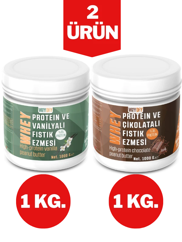 Whey Proteinli 2'li Paket (Çikolata ve Vanilya)