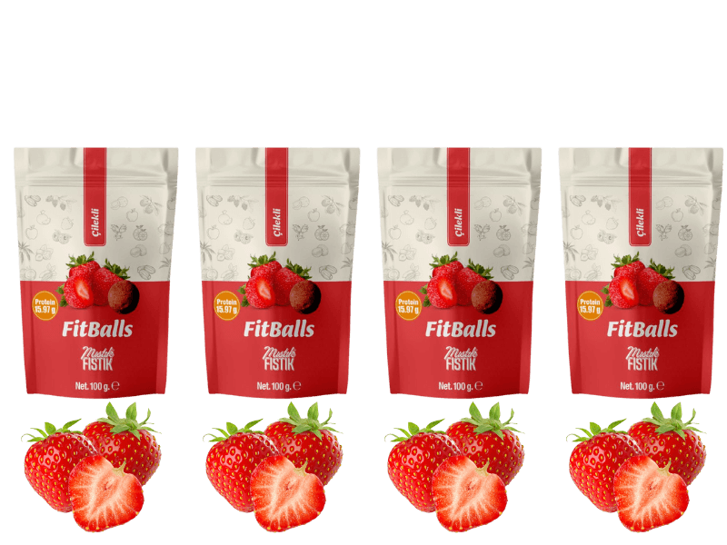 Çilekli Fitballs 4 lü Paket