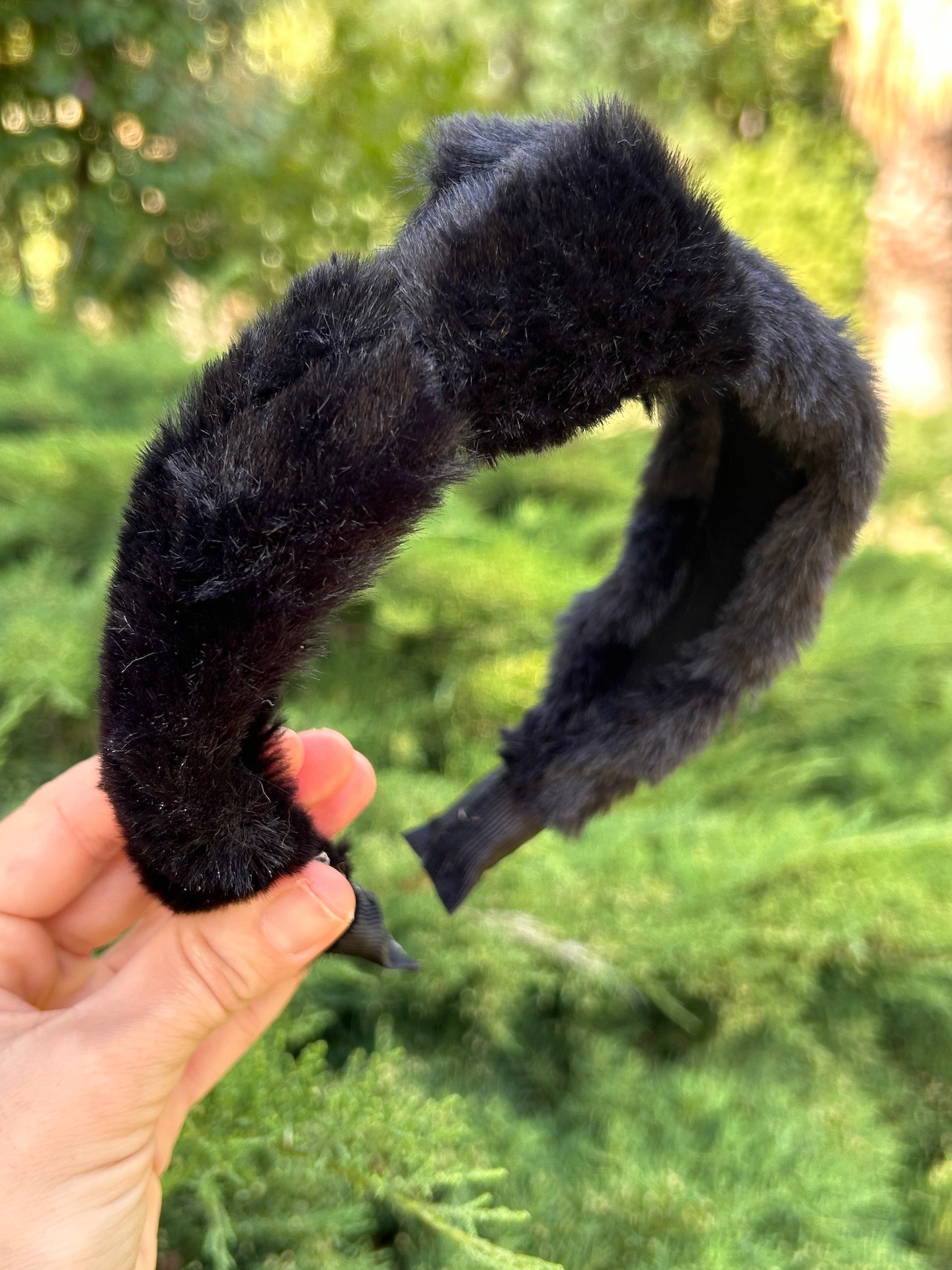 BYM402 Siyah Yumuşak Peluş Düğümlü Kadın Günlük Saç Tacı Bandı