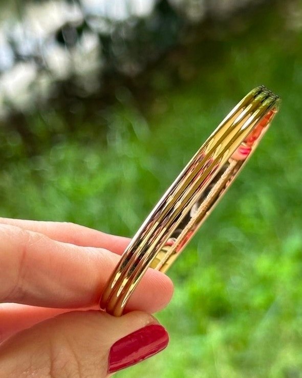 BYM161 Çelik Gold Rose Renk Zarif Kadın Kelepçe Bileklik Dayanıklı Şık Aksesuar M00602459283