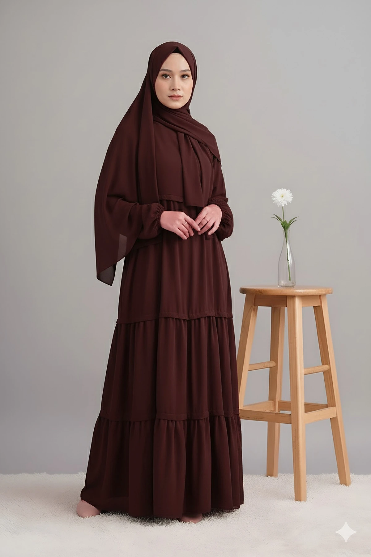 Sare Medine Elbise Ferace - Acı Kahve