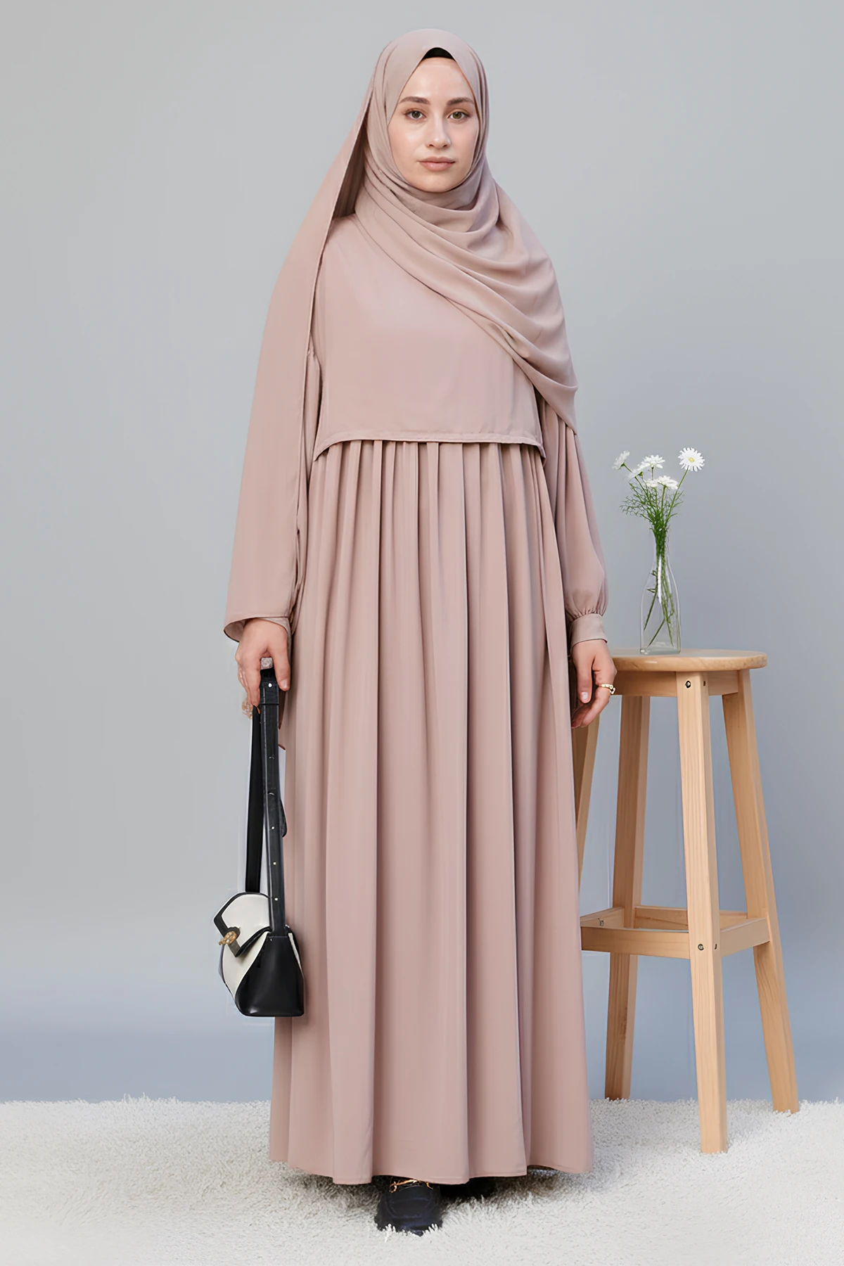 Maria Emzirme Uygun Ferace - Bej