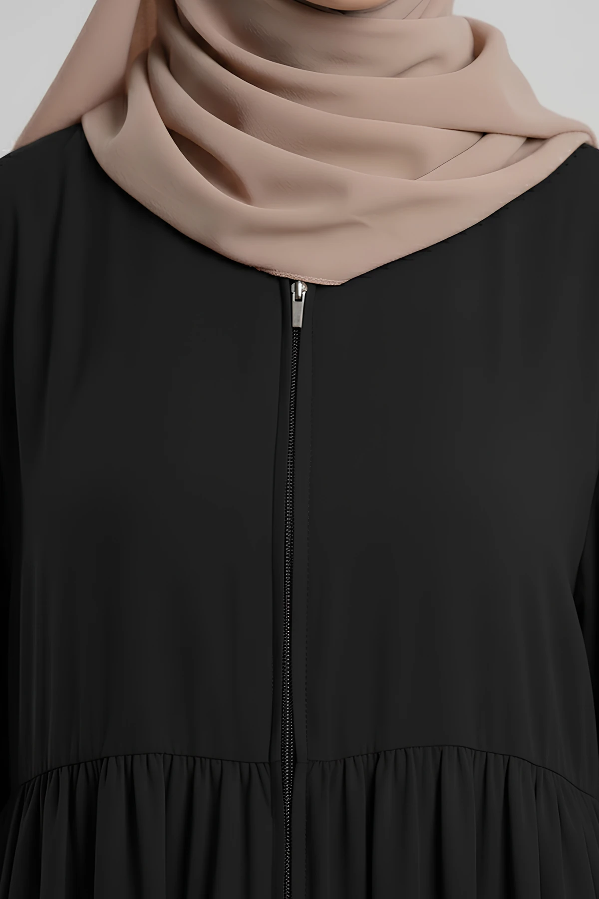 Meva Fermuarlı Medine Tam Boy Ferace