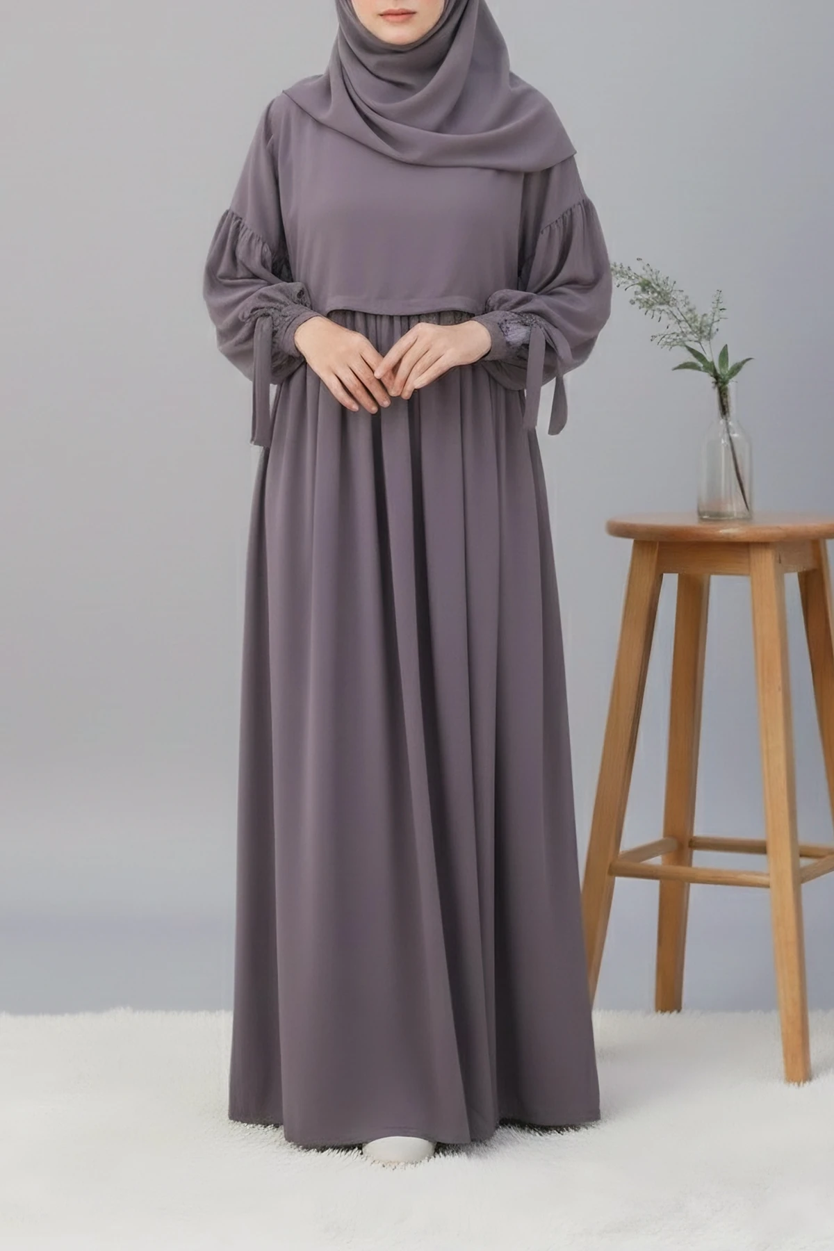 Maria Emzirme Uygun Ferace - Antrasit