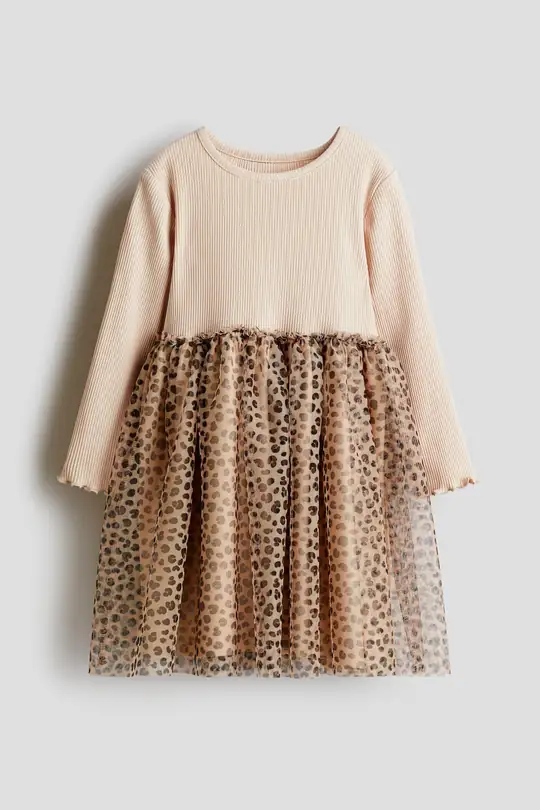 Leoparlı Tüllü Elbise – görsel 2