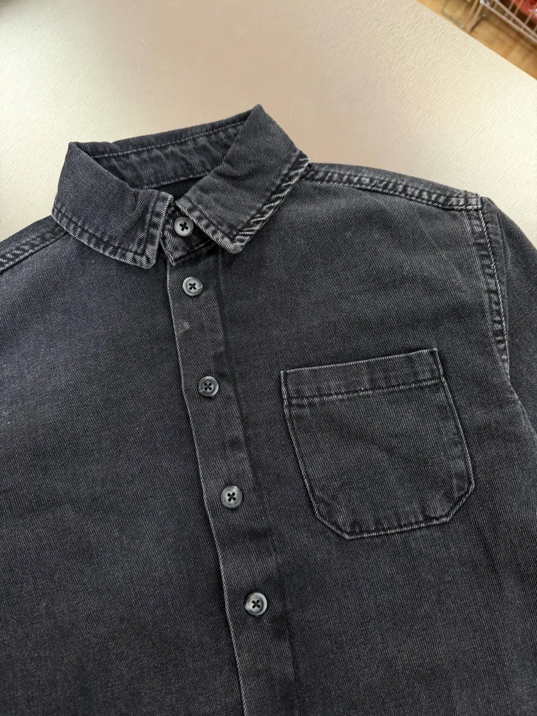 Antrasit Denim Gömlek – görsel 2