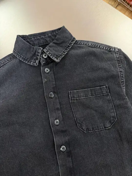 Antrasit Denim Gömlek – görsel 2