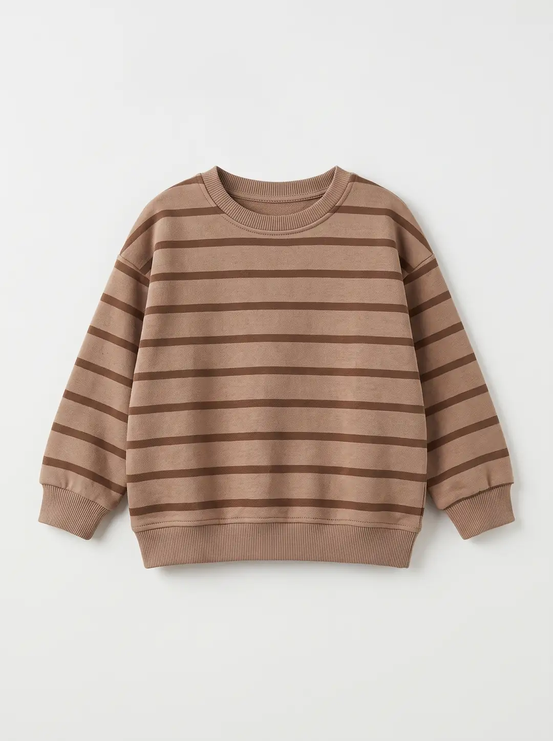 Kahve Çizgili Sweatshirt – görsel 1