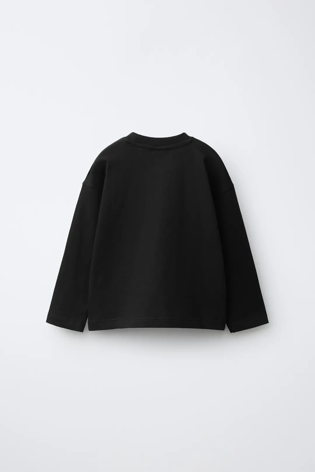 Siyah Uzun Kollu Oversize Tişört – görsel 1