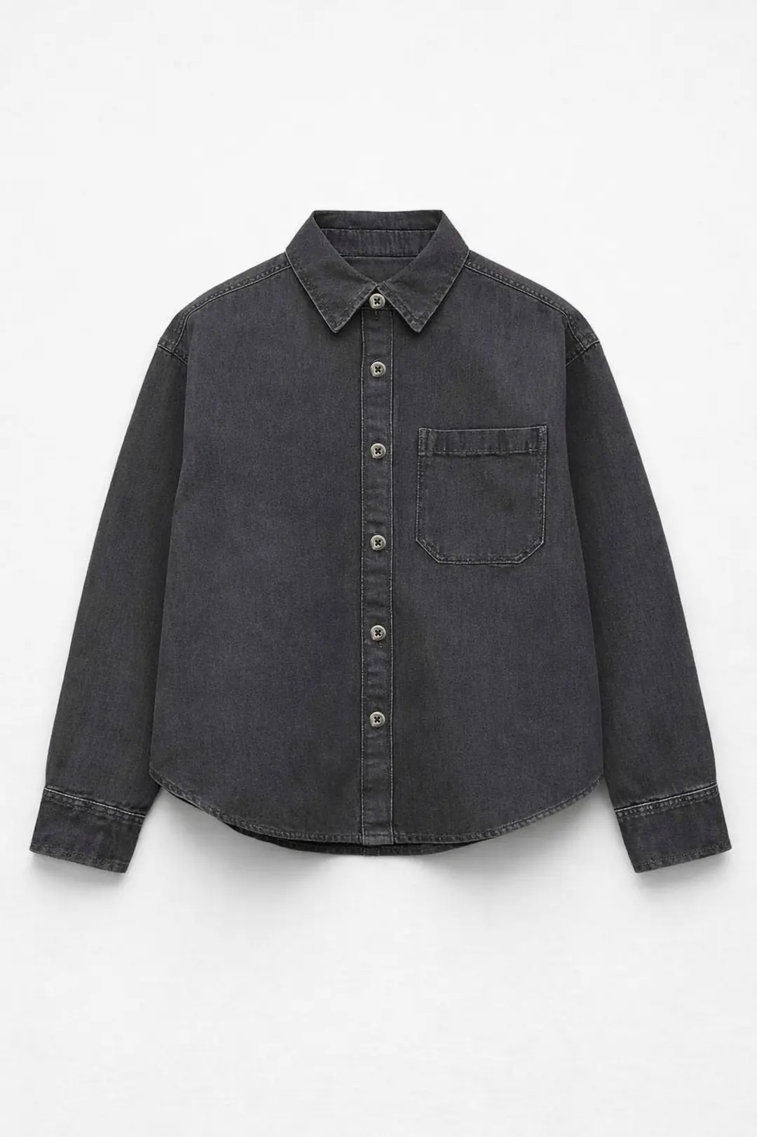 Antrasit Denim Gömlek – görsel 1