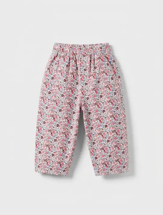 Çiçek Desenli Balon Paça Pantolon – görsel 2