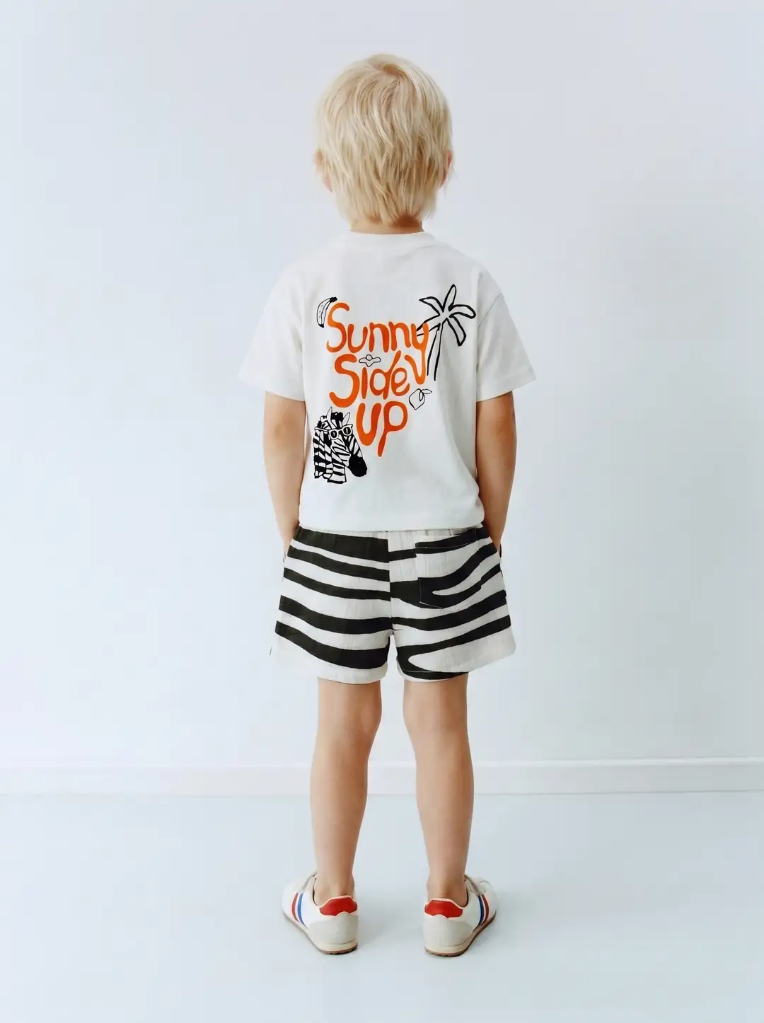 Zebra Desenli Müslin Şortlu Takım – görsel 2