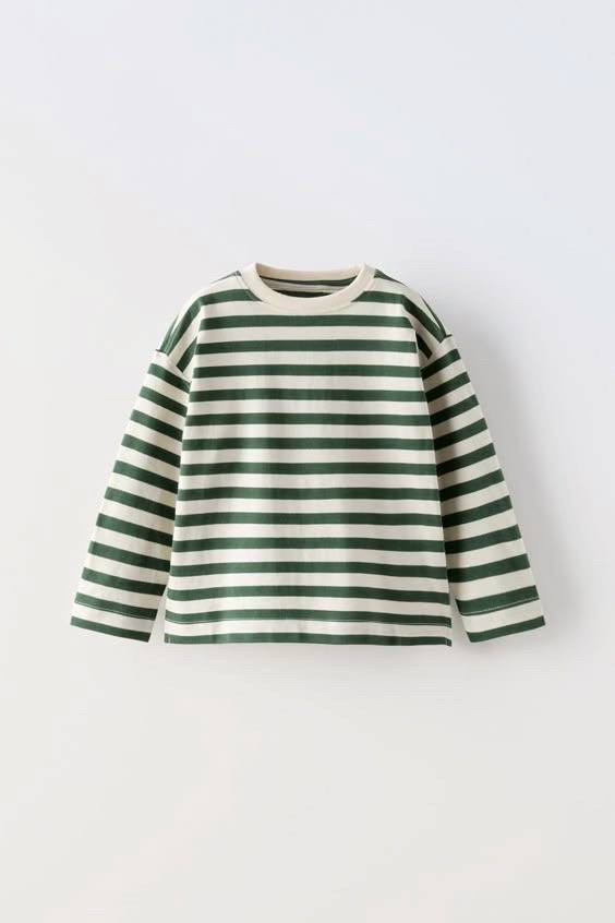 Çizgili Sweatshirt 5adet - Yeşil