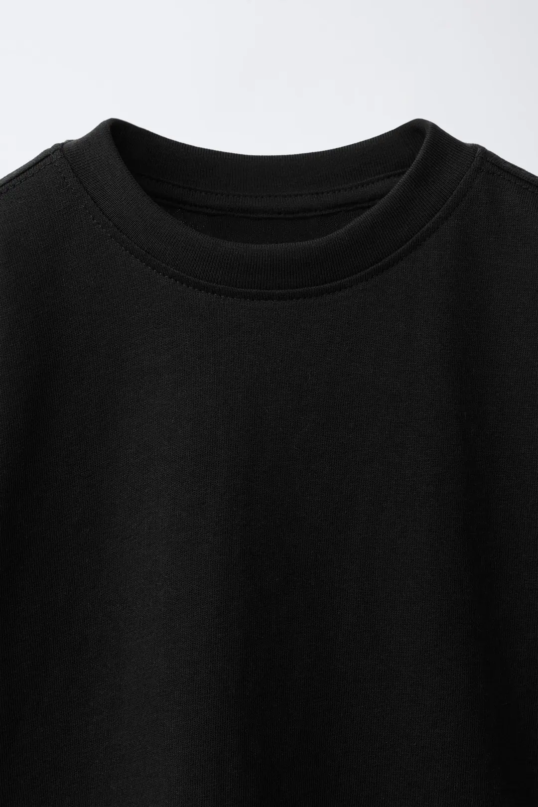 Siyah Uzun Kollu Oversize Tişört – görsel 2