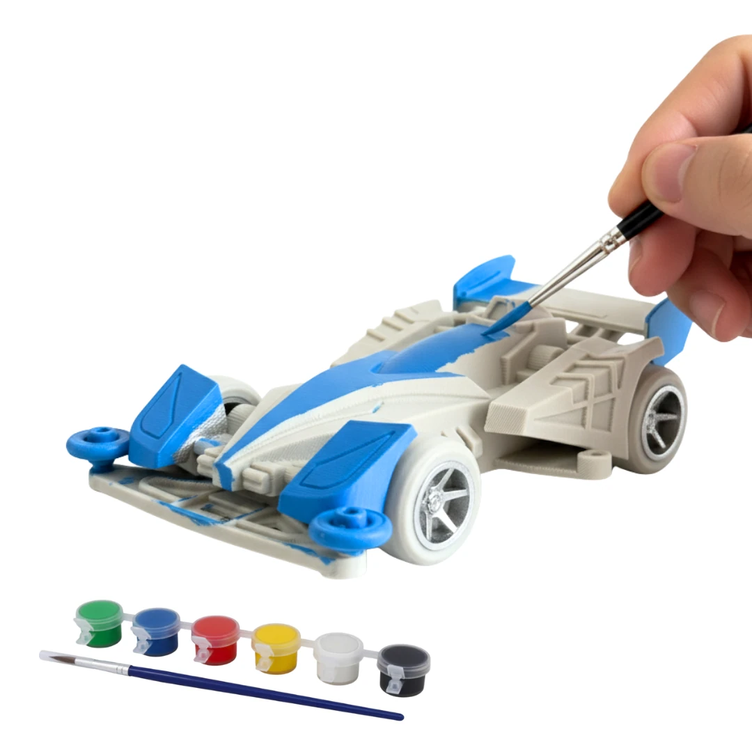 Yarış Araba Figürü - Boyanabilir 3D Figür