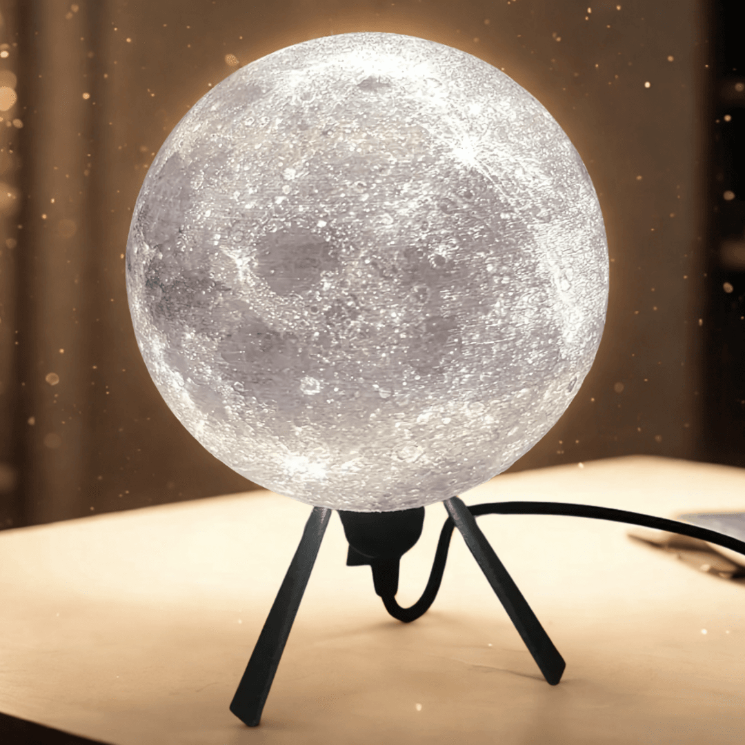 Ay Küresi Gece Lambası - 3D Baskı Dekoratif Lamba