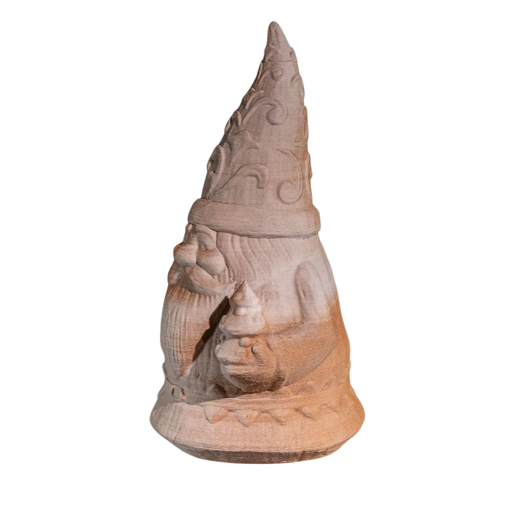 Oyma Tarzda Noel Baba - Ahşap Görünümlü Yılbaşı Figürü