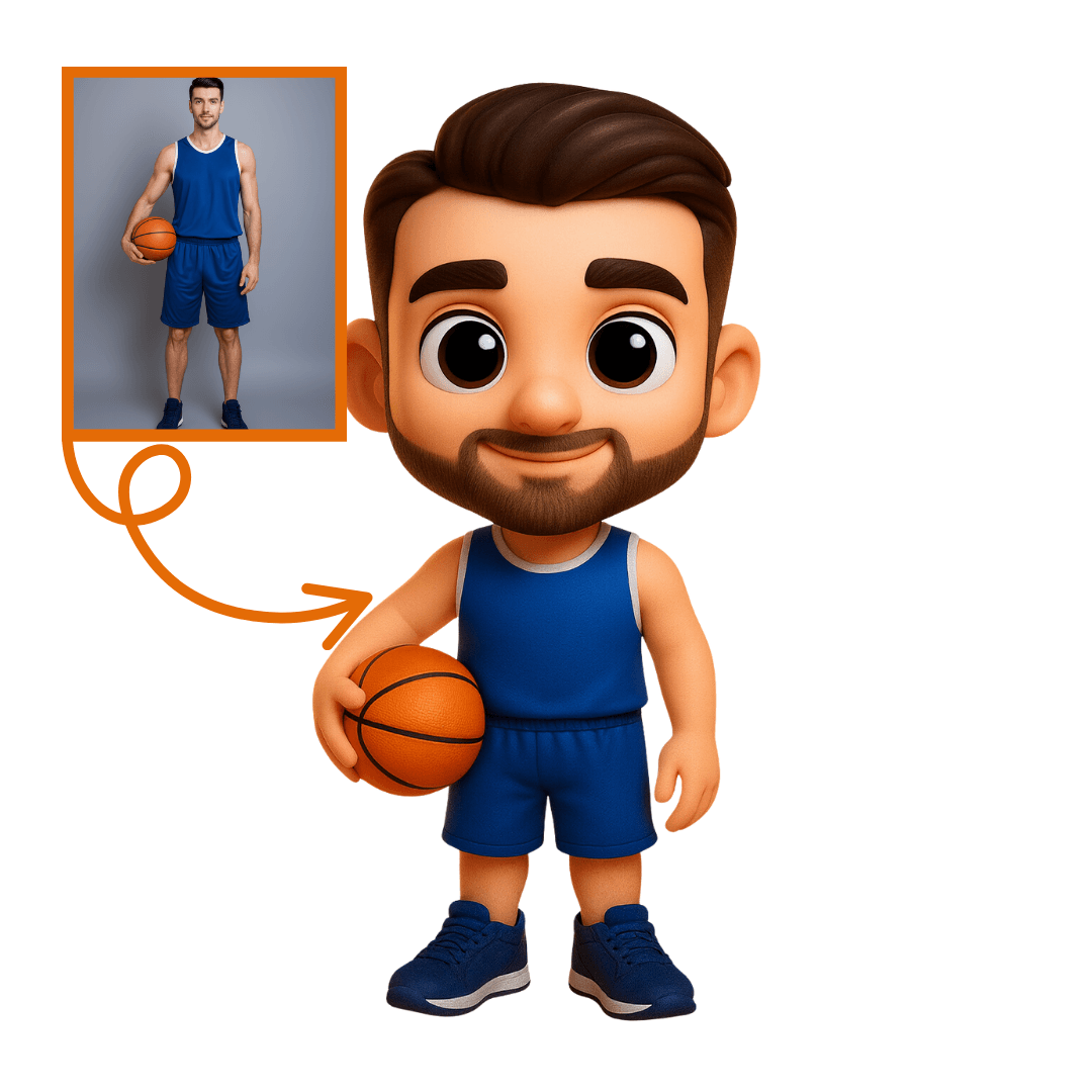 Basketbolcular İçin Kişiye Özel 3D Figür - Karikatür Tarzı Oyuncak