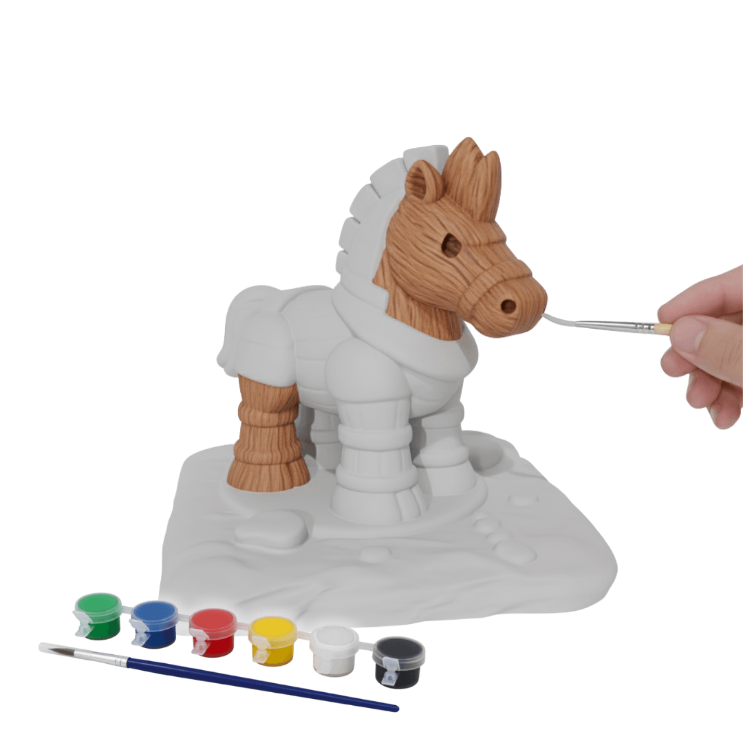 Truva Atı Figürü - Boyanabilir 3D Figür